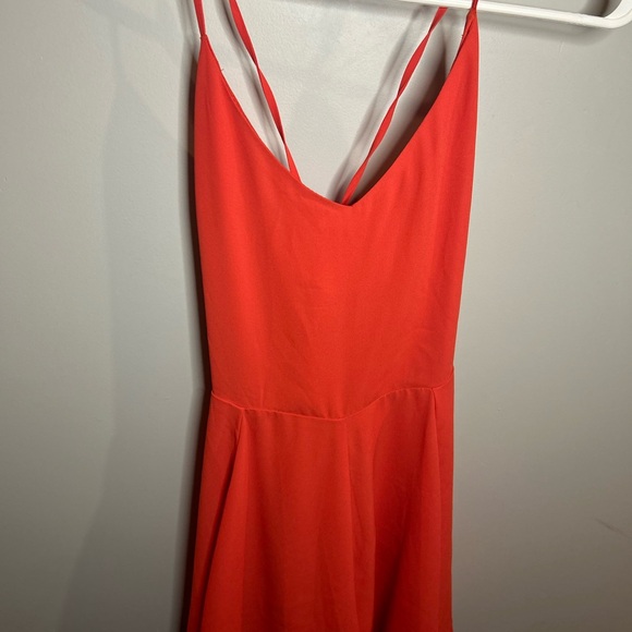 Express Coral Strappy Dress - Picture 4 of 8